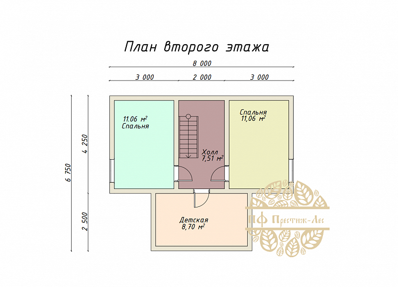Каркасный дом "ДК117" 8х8 Площадь 102 м2